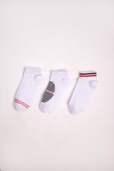 Boys’ Sporty Cotton Socks Pack – Striped Design (3 Pairs)